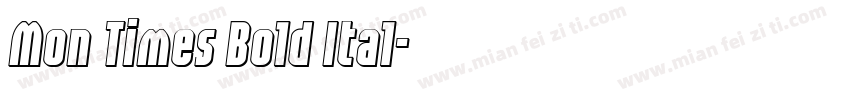 Mon Times Bold Ital字体转换